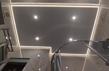 30.12.2022 - Санузел - контурный натяжной потолок со светильниками - Фотографии