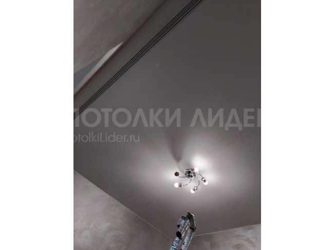 21.03.2023 - Белый-матовый натяжной потолок со скрытым карнизом на профиле ПК-15