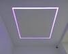20.11.2023 - Квадрат из световой линии на натяжном потолке в спальной комнате - Фото №2