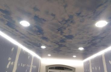 26.09.2020 №2 - Натяжной потолок с фотопечатью «Небо с облаками» - Фотографии