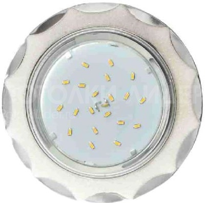 Тонкий светильник GX53 H4 3902 «Звезда под стеклом», металл, белый блеск / хром