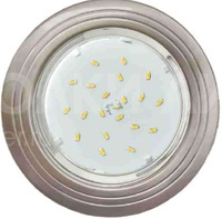 Тонкий светильник GX53 H4 9010 «2 круга», металл, сатин-хром