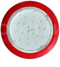 Встраиваемый легкий светильник GX53 5355 Круг, пластик, красный