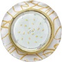 Встраиваемый светильник GX53 H4 5313 «Круг с вогнутыми гранями», металл - стекло, золото / золото на белом