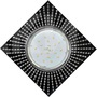 Встраиваемый светильник GX53 H4 5352 «Квадрат со стразами», стекло, прозрачные стразы / фон чёрный / хром