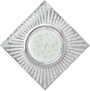 Встраиваемый светильник GX53 H4 5352 «Квадрат со стразами», стекло, прозрачные стразы / фон зеркальный / хром