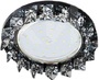 Встраиваемый светильник GX53 H4 5361 «Круг с крупными стразами Ёлочка», стекло, фон чёрный / центральная часть хром