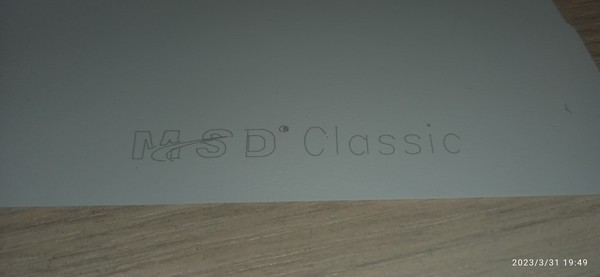 Полотно MSD Classic - оборотная сторона с маркировкой