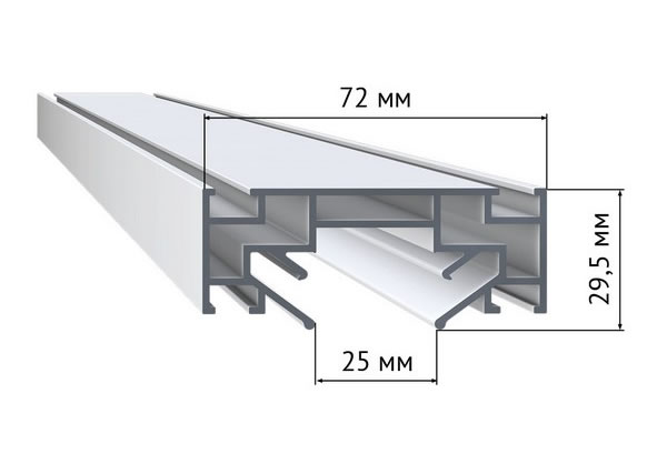 Профиль LumFer PL01 (К3338) для создания световой линии в натяжном потолке