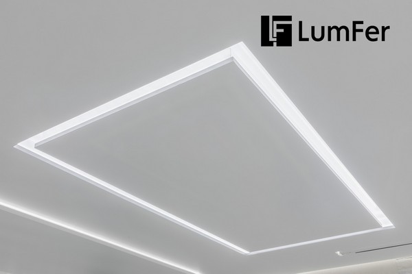 Световой туннель Люмфер установлен в виде прямоугольника – свет включен