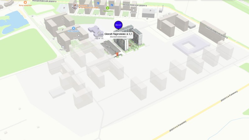 ЖК GloraX Парголово на карте