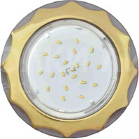 Двухцветный тонкий светильник GX53 H4 9014 «Звезда», металл, золото-серебро