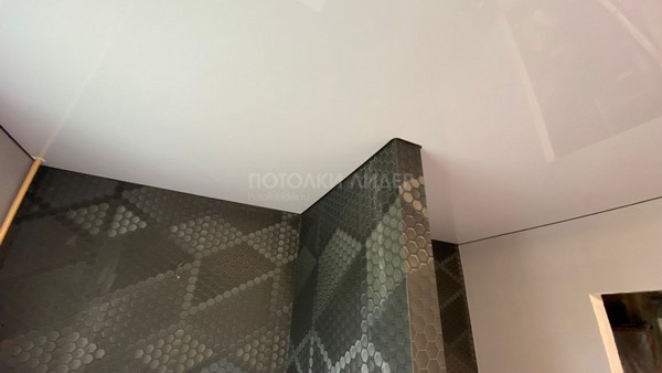 Глянцевый-серый натяжной потолок (цвет L38) – Фото 5